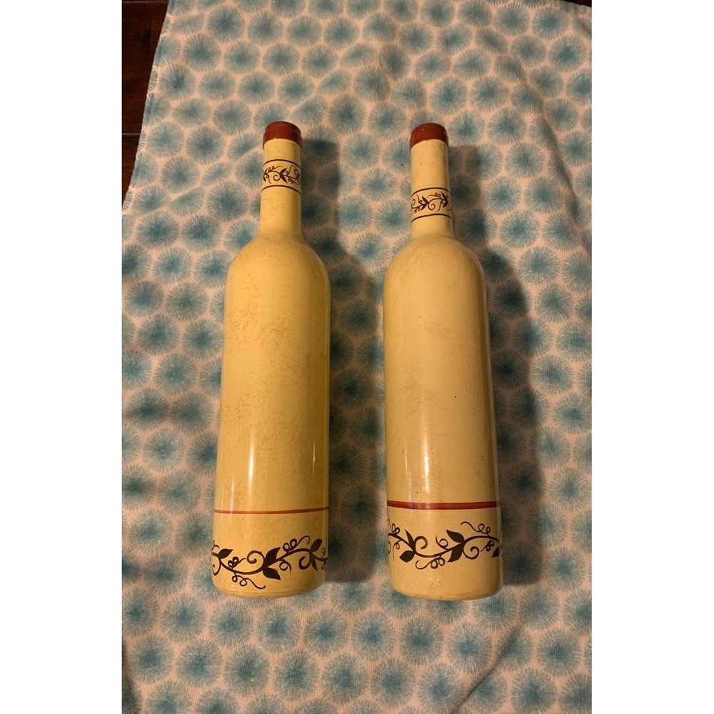 Vintage Style Rooster Ceramic Decorative Wine Bottles Farmhouse Decor‎ Set of 2 - Picture 6 of 8